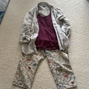 Mimsy’s Stitch Fix 3 Pc Lauren Ralph Lauren TanTop Floral Pants and Tank
